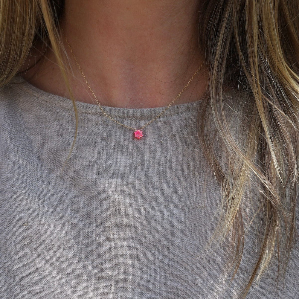 
                      
                        NKL-GF Pink Opal Star of David Necklace
                      
                    