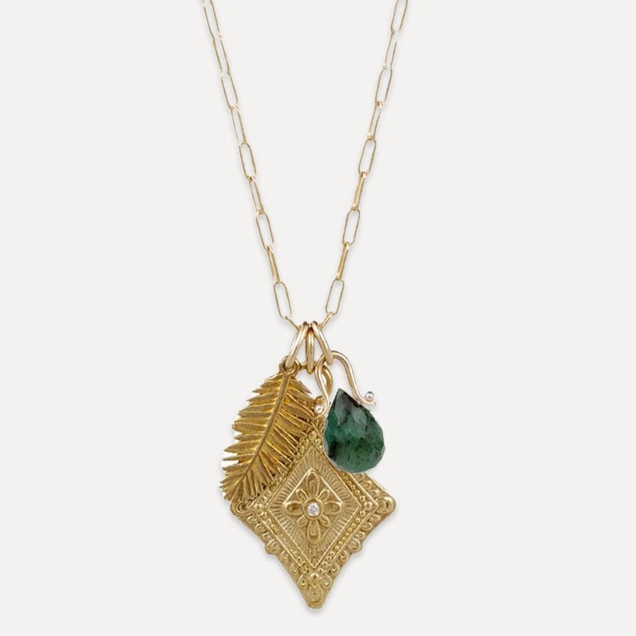 NKL-GF Portal Charm Necklace - Emerald