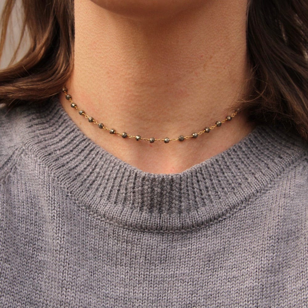 
                      
                        NKL-GF Powerful ~ Wish Choker ~ Pyrite
                      
                    