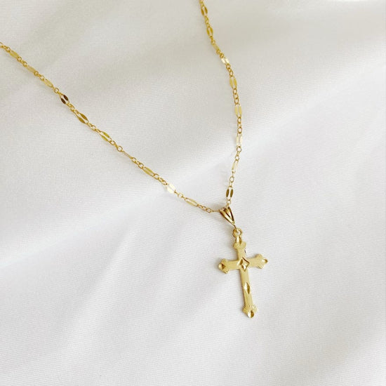 NKL-GF Risen Religious Cross Necklace Gold Filled