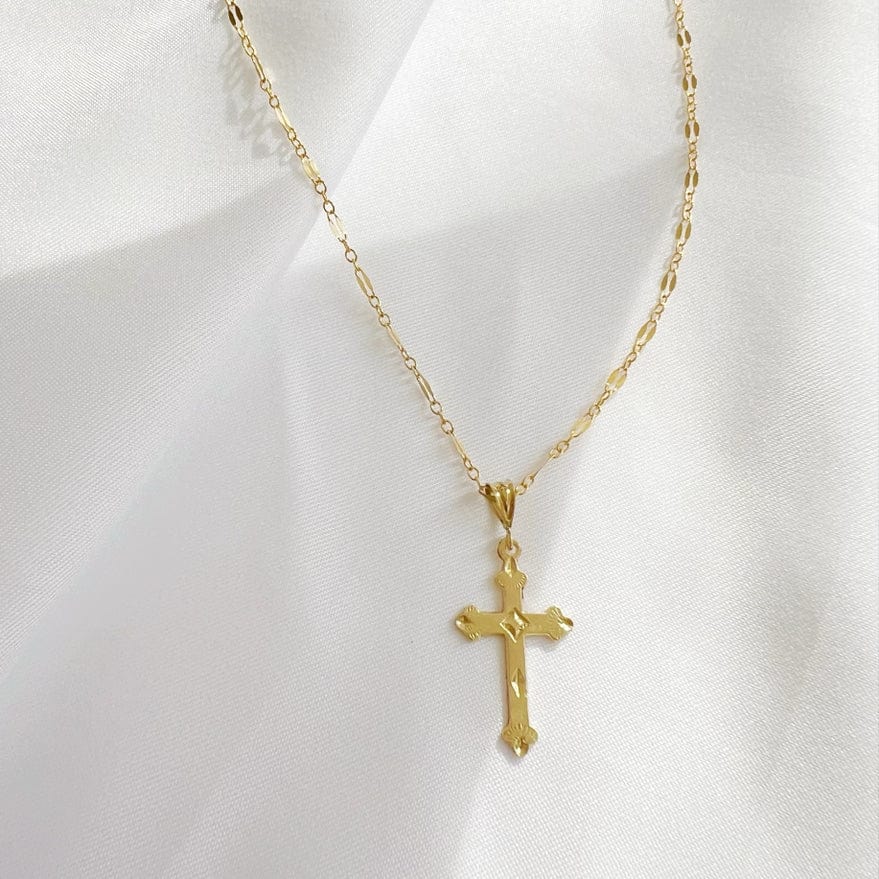 NKL-GF Risen Religious Cross Necklace Gold Filled