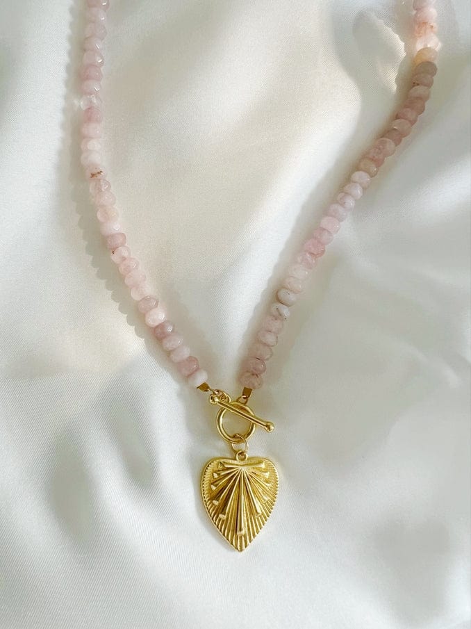 
                  
                    NKL-GF Rosalie Rose Quartz Heart Beaded Toggle Necklace
                  
                