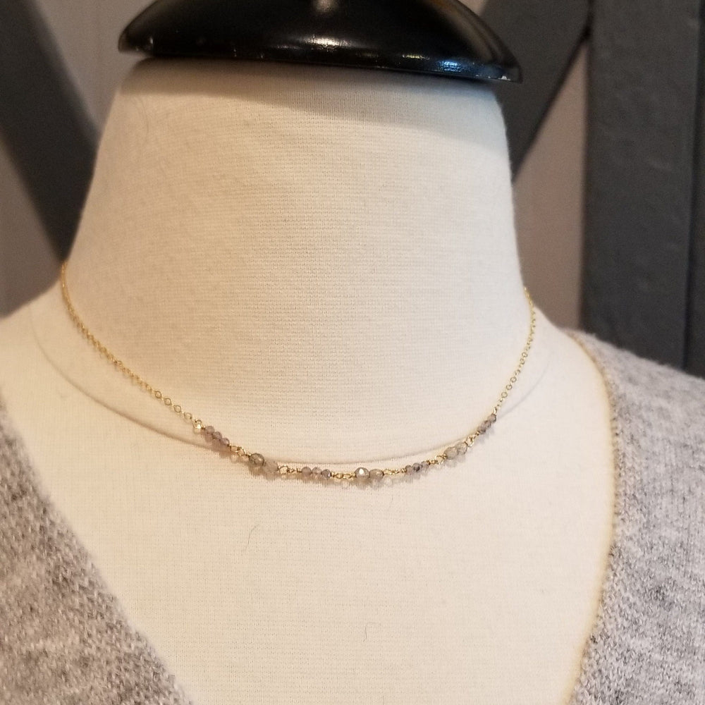 NKL-GF Short Labradorite Necklace