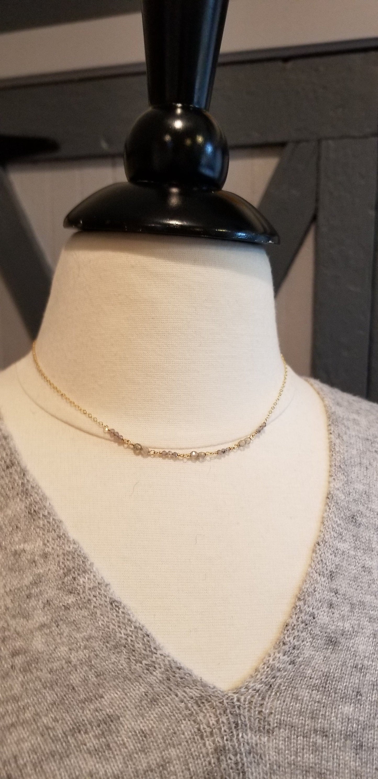 NKL-GF Short Labradorite Necklace