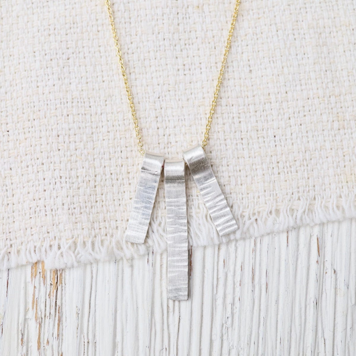 NKL-GF Silver 3 Bar Necklace