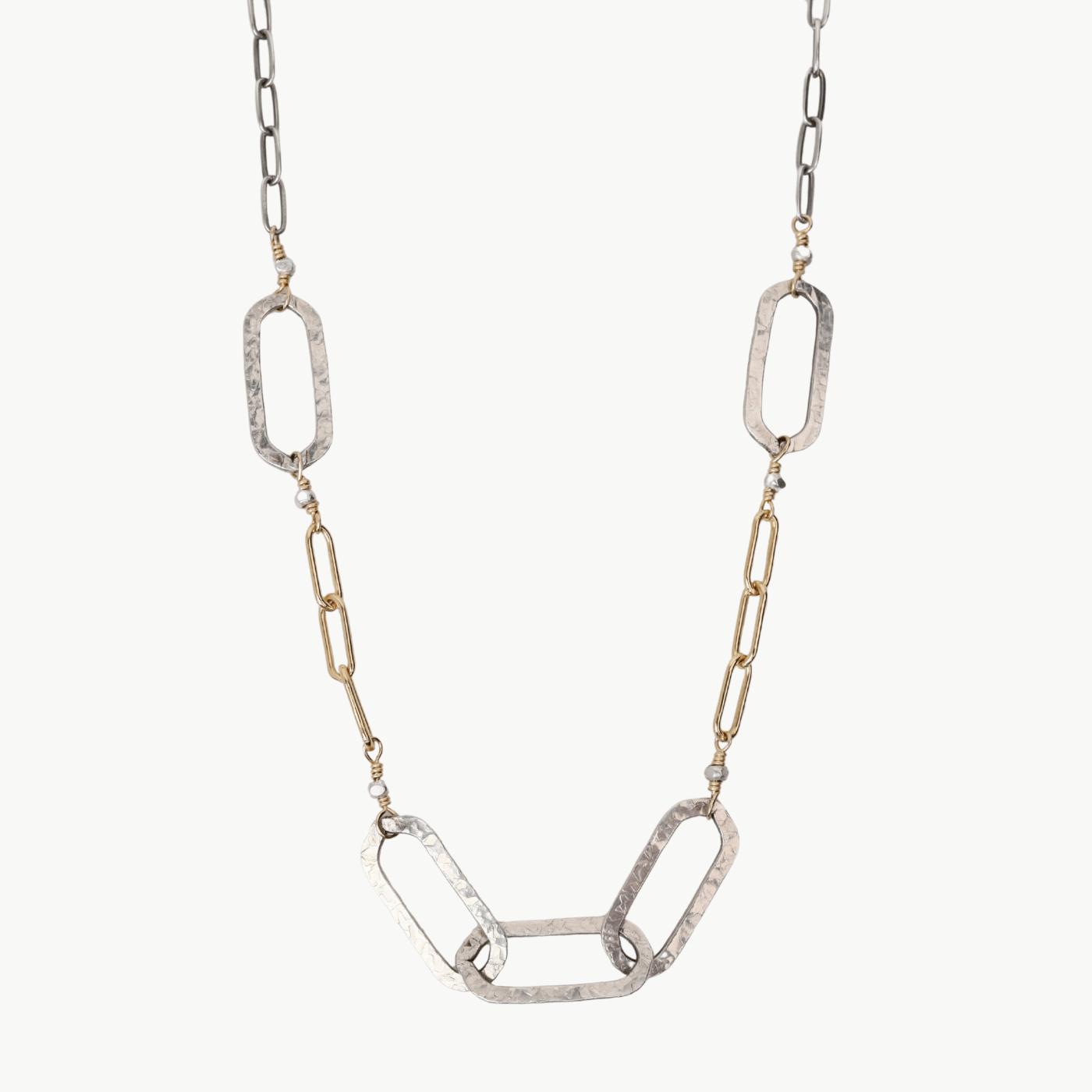 NKL-GF Silver & Gold Filled Mix Link Necklace