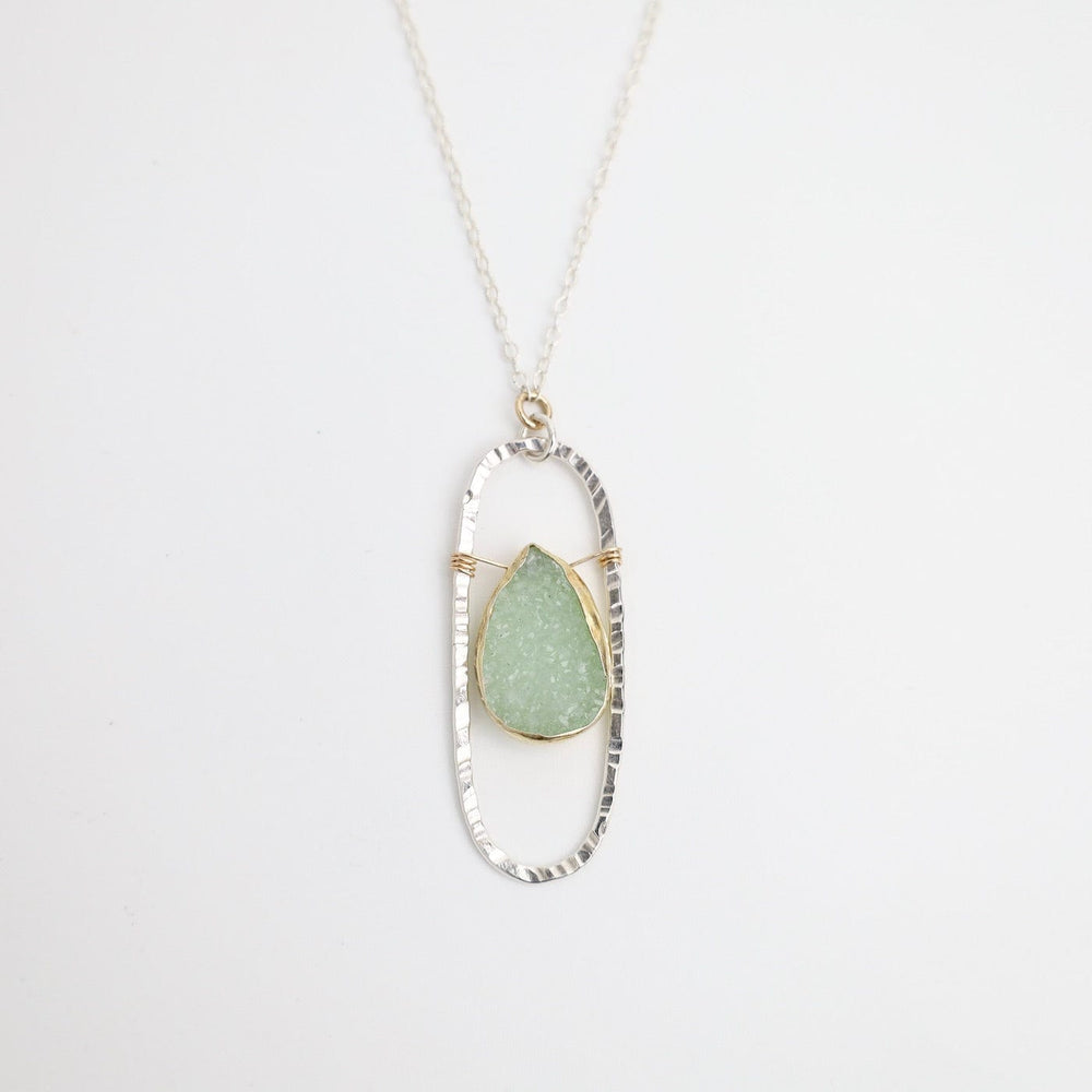 
                      
                        NKL-GF Silver Oval with Druzy Necklace
                      
                    