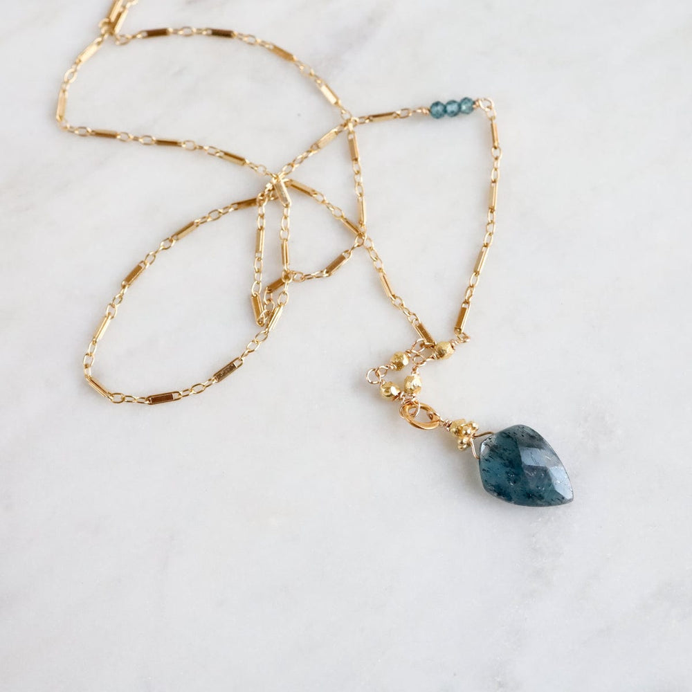 
                  
                    NKL-GF Simple Kyanite Spade on Gold Filled Chain Necklace
                  
                