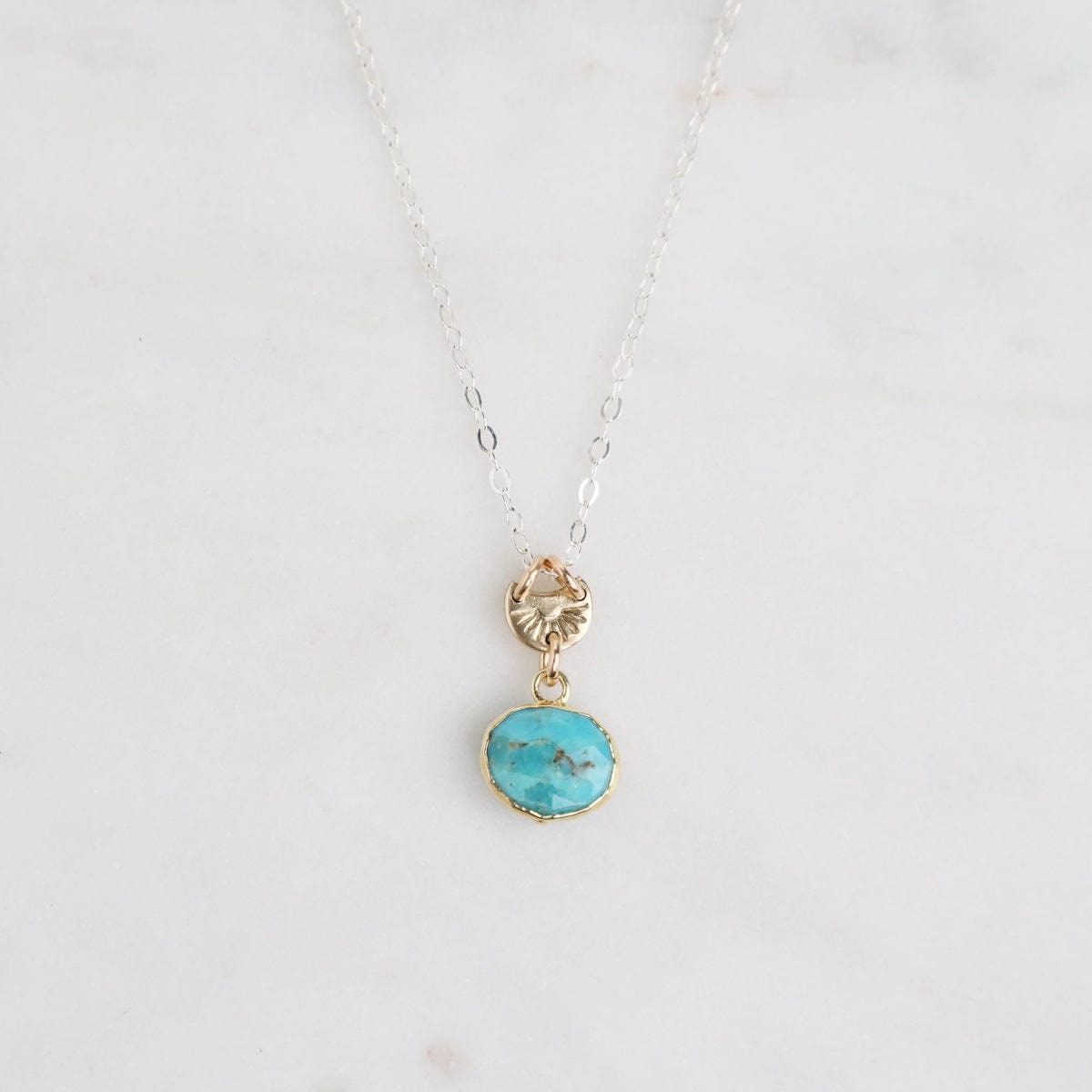 NKL-GF Small Turquoise Pendant Necklace