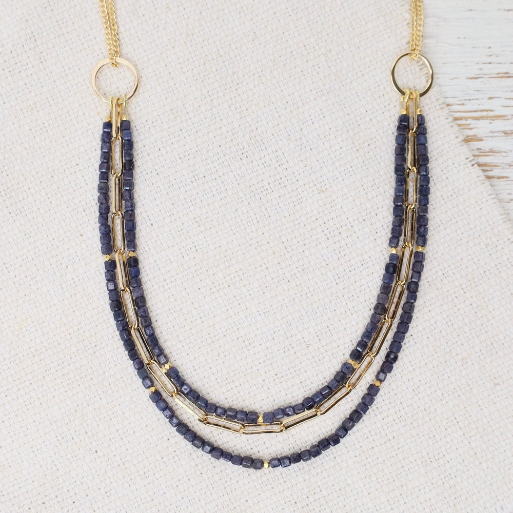 NKL-GF Solara Necklace - Blue Sapphire