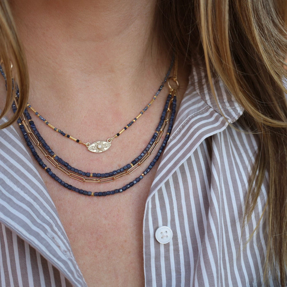 NKL-GF Solara Necklace with Blue Sapphire