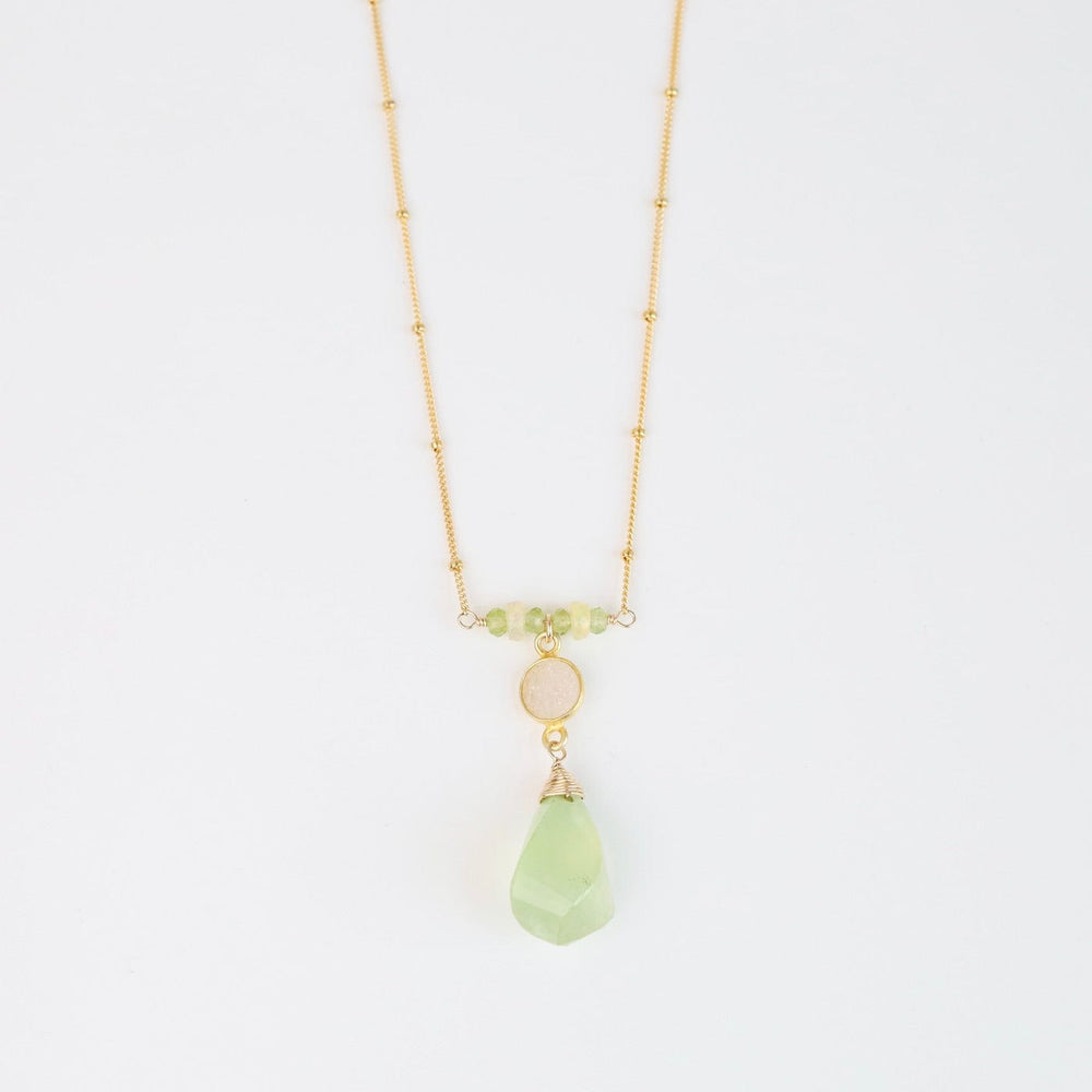 NKL-GF Spiral Prehnite Brio Necklace