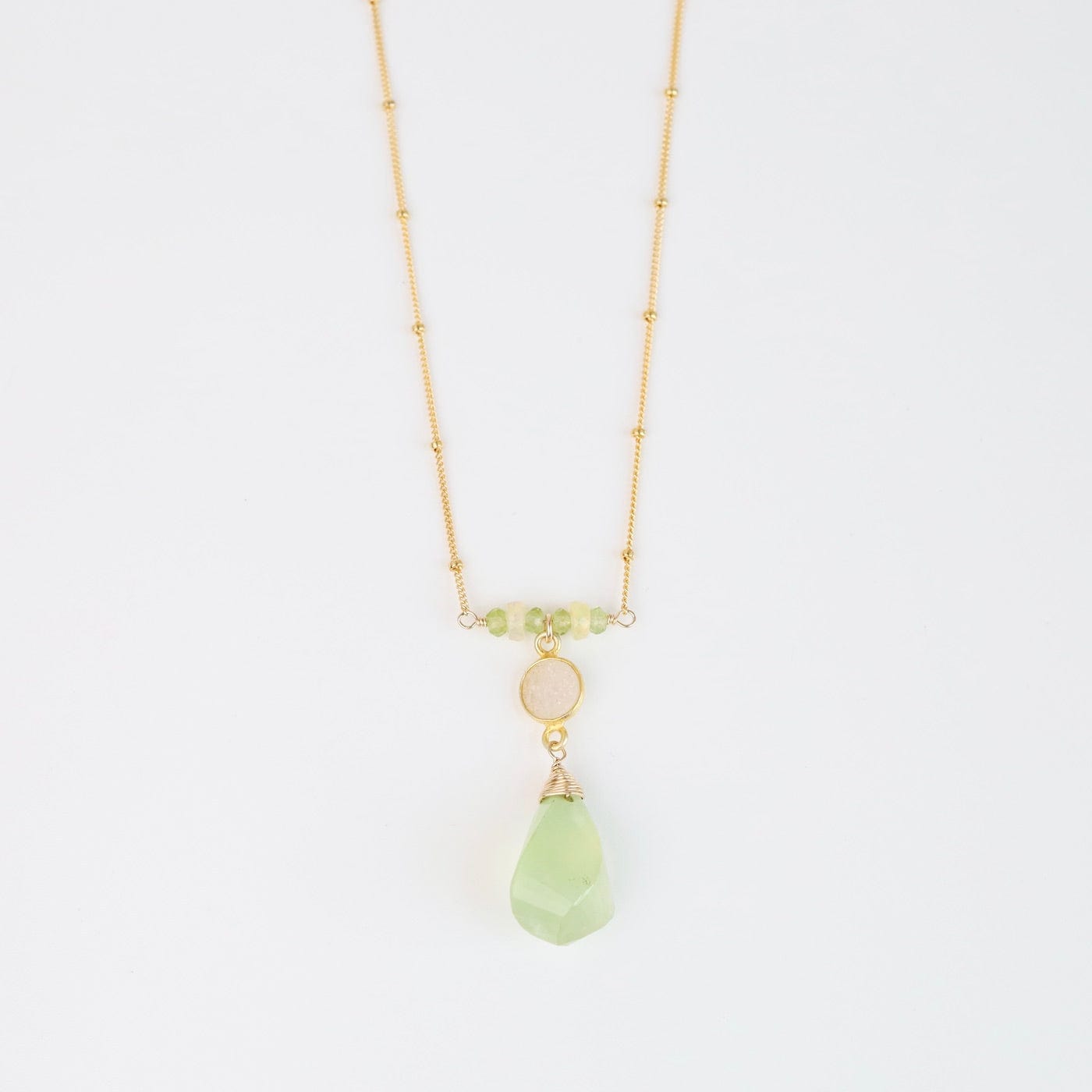 NKL-GF Spiral Prehnite Brio Necklace