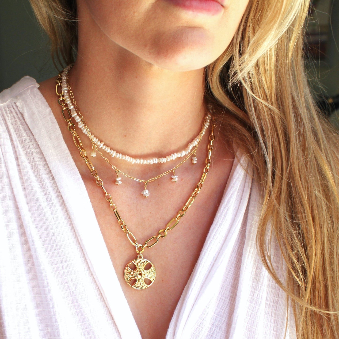 NKL-GF Suri Medallion Necklace