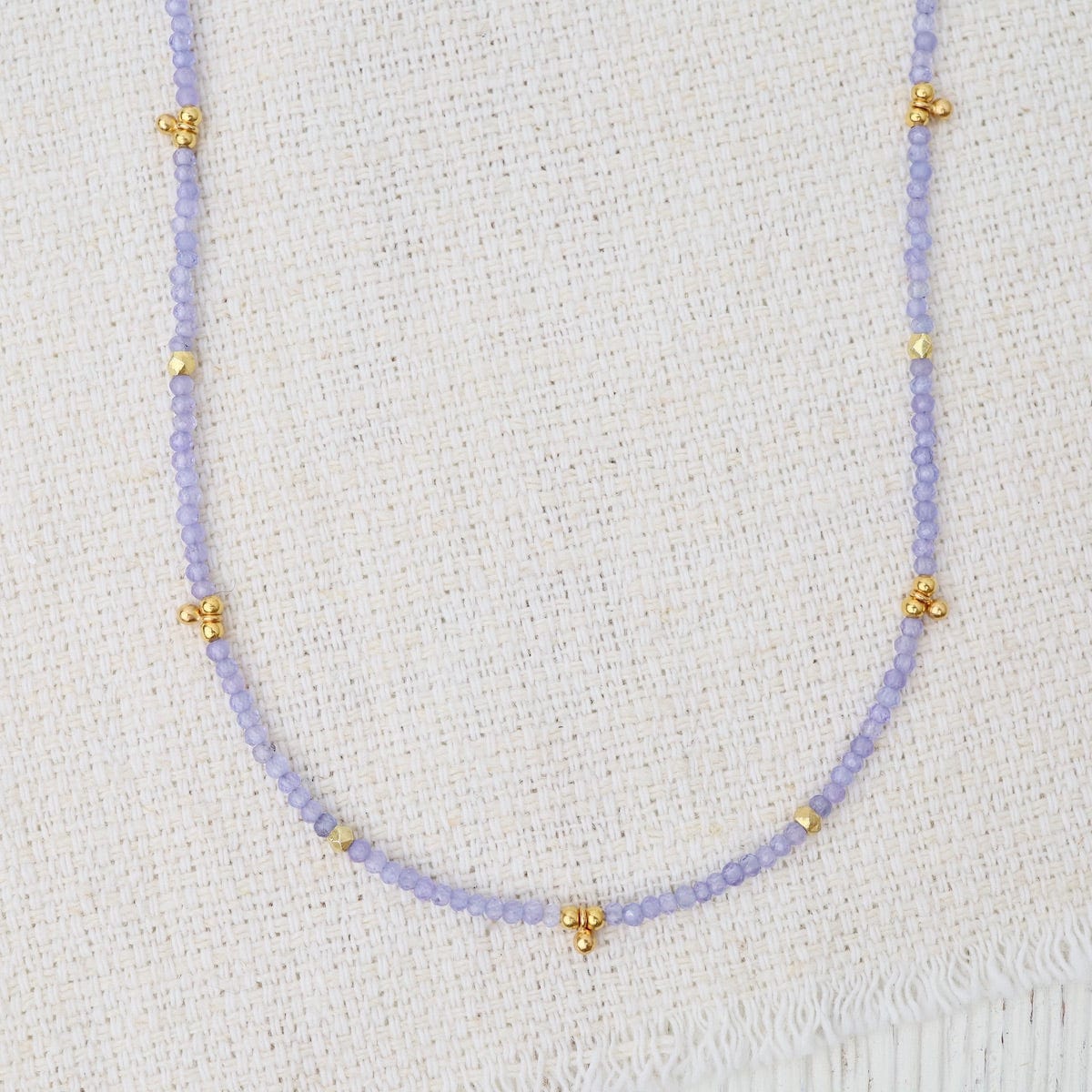 NKL-GF Tanzanite Tiny Gold Filled Ball Charms Necklace