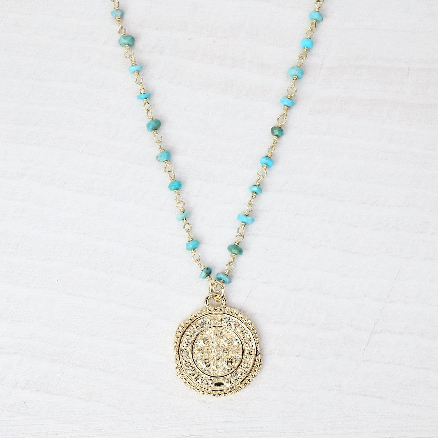 NKL-GF Taryn Turquoise Rosary Necklace