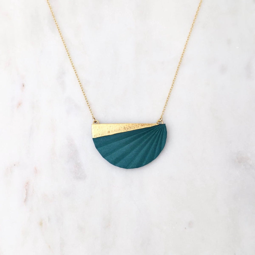 NKL-GF Teal Chiton Necklace Wide