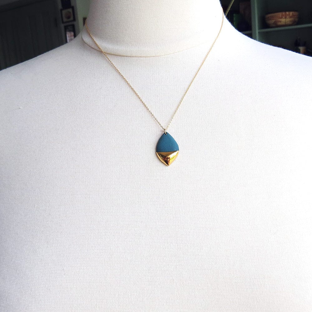 
                      
                        NKL-GF Teal Gold Dipped Marquise Necklace
                      
                    