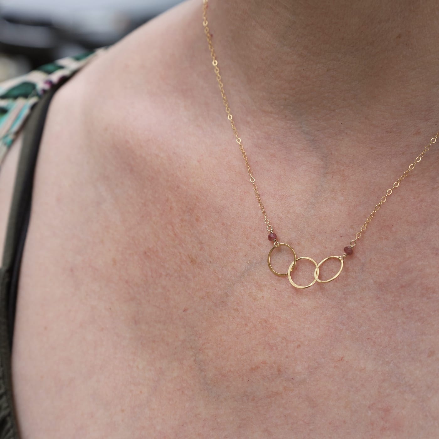 NKL-GF Three Circle Link Nkl Ruby