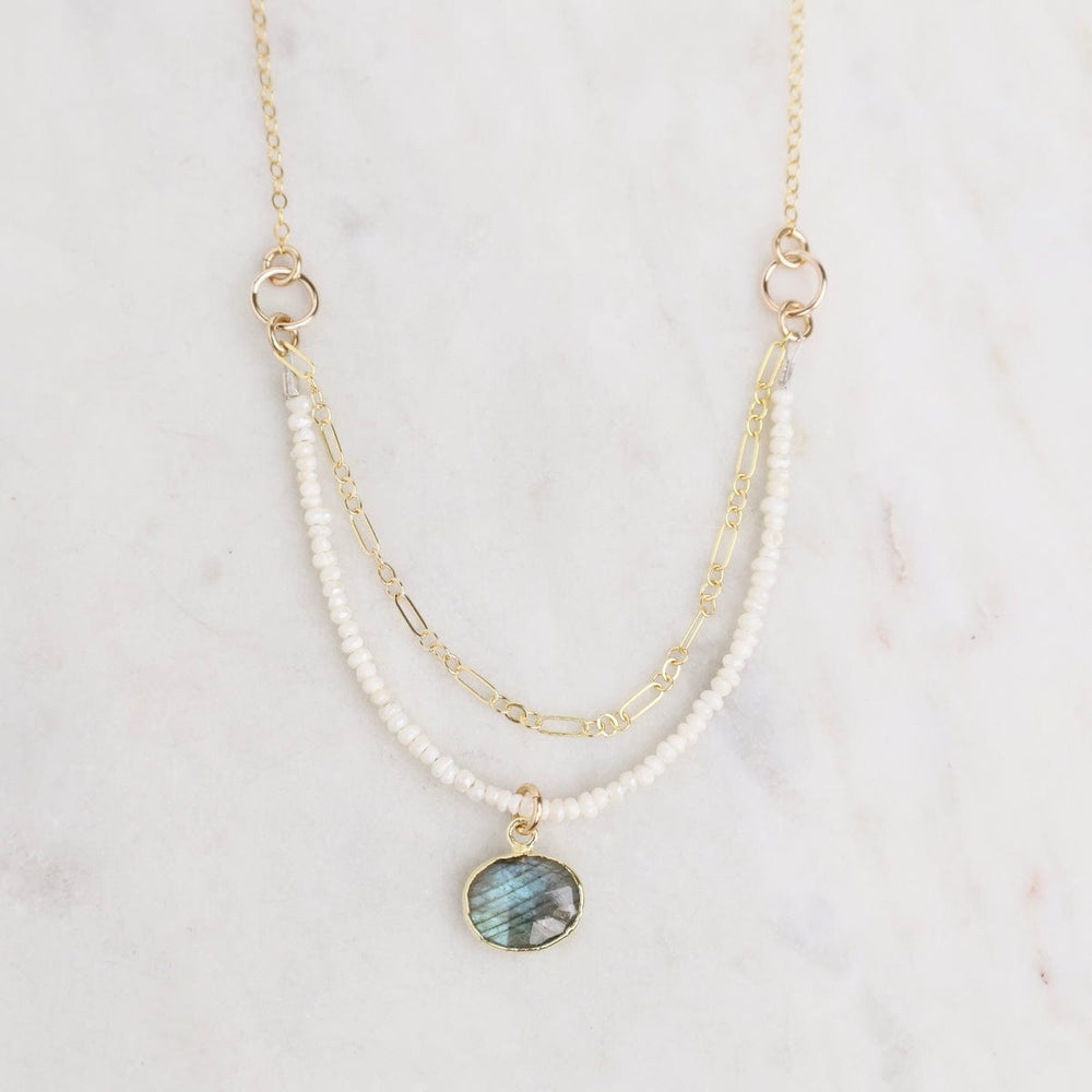 
                      
                        NKL-GF Tiny Pearl and Labradorite Necklace
                      
                    