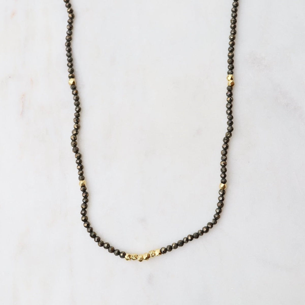 
                      
                        NKL-GF Tiny Pyrite & Gold Nugget Beaded Necklace
                      
                    