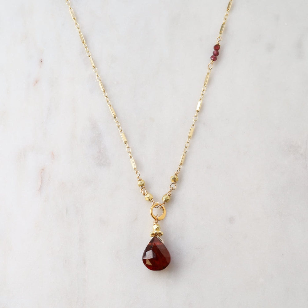 
                      
                        NKL-GF Tiny Red Garnet Drop Necklace
                      
                    