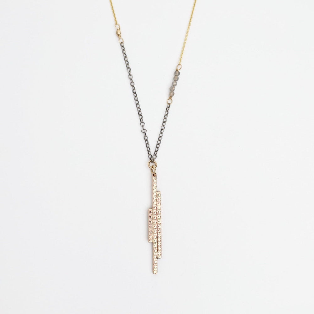 NKL-GF Triple Bar Pendant Necklace