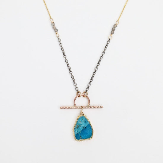NKL-GF Turquoise Slice Pendant Necklace