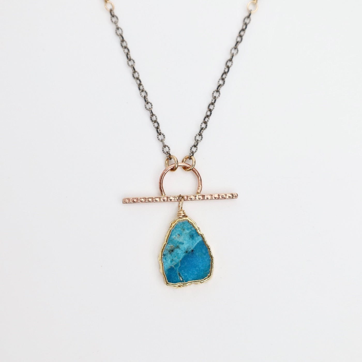 NKL-GF Turquoise Slice Pendant Necklace