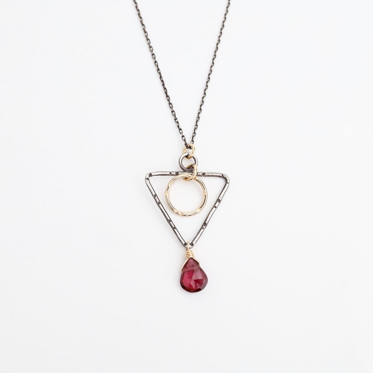 NKL-GF Two Tone Garnet Pendant