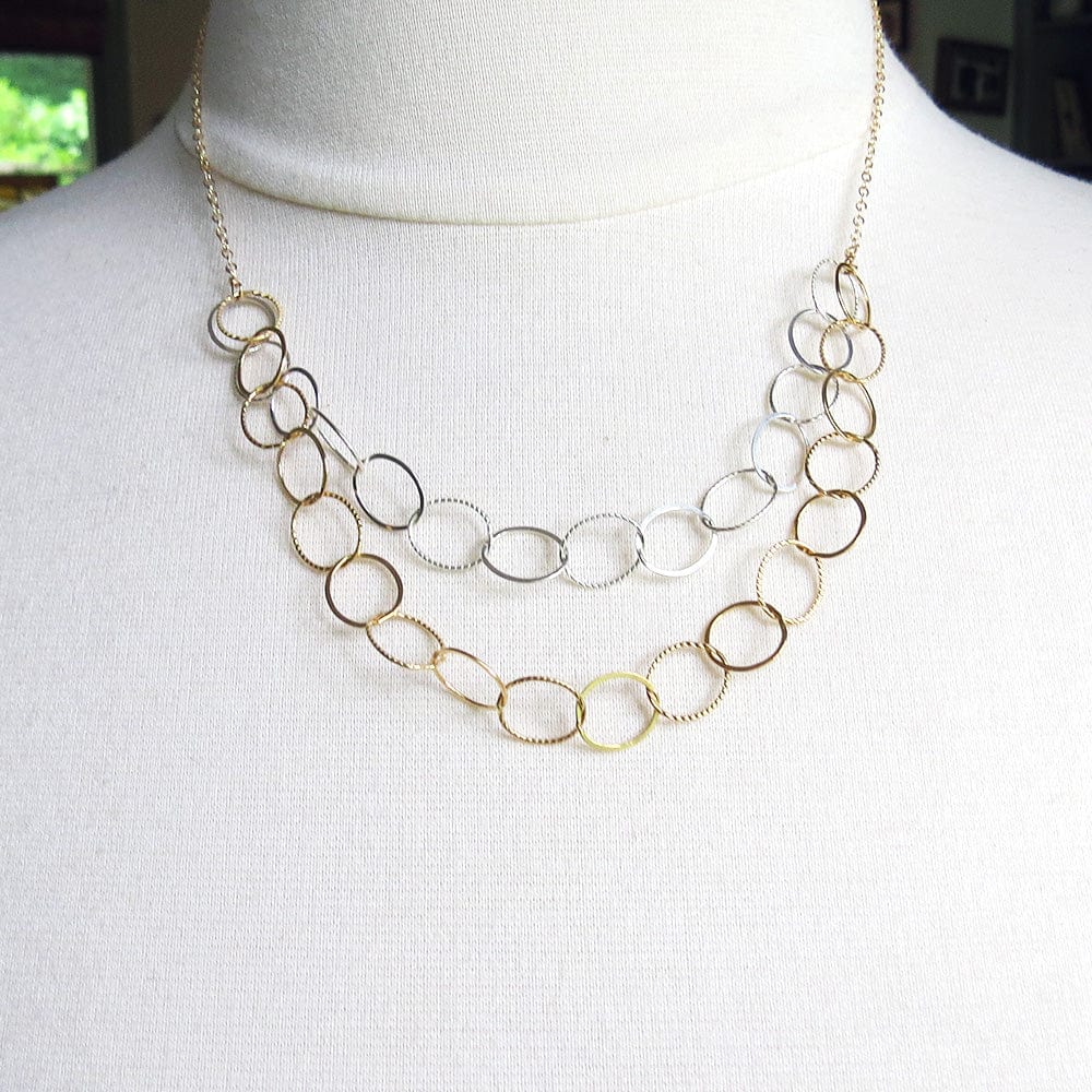 
                      
                        NKL-GF Two Tone Layered Loop Necklace
                      
                    