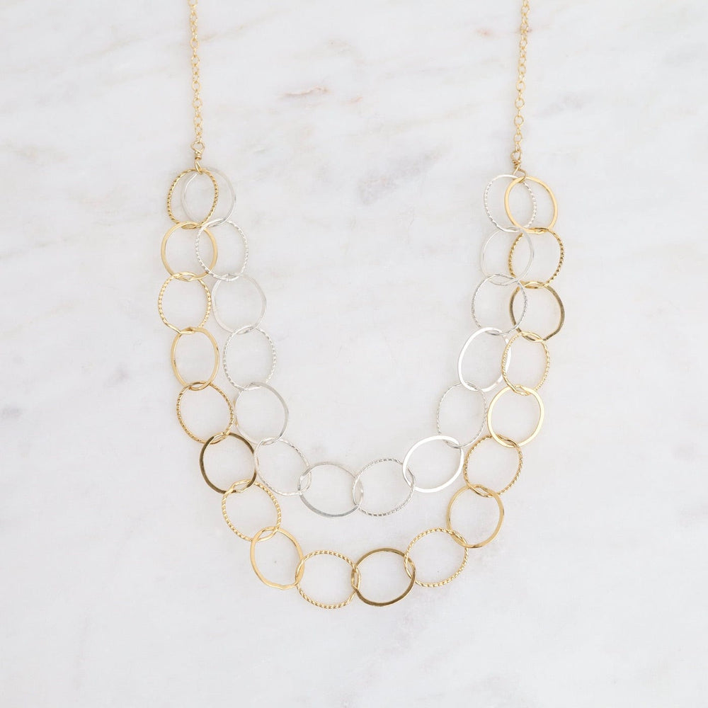 
                      
                        NKL-GF Two Tone Layered Loop Necklace
                      
                    