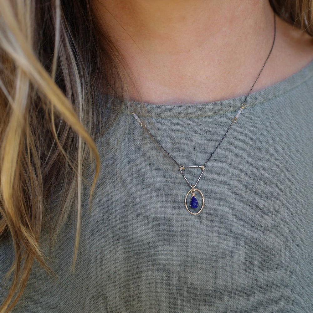 
                      
                        NKL-GF Two Tone Moonstone and Lapis Pendant
                      
                    