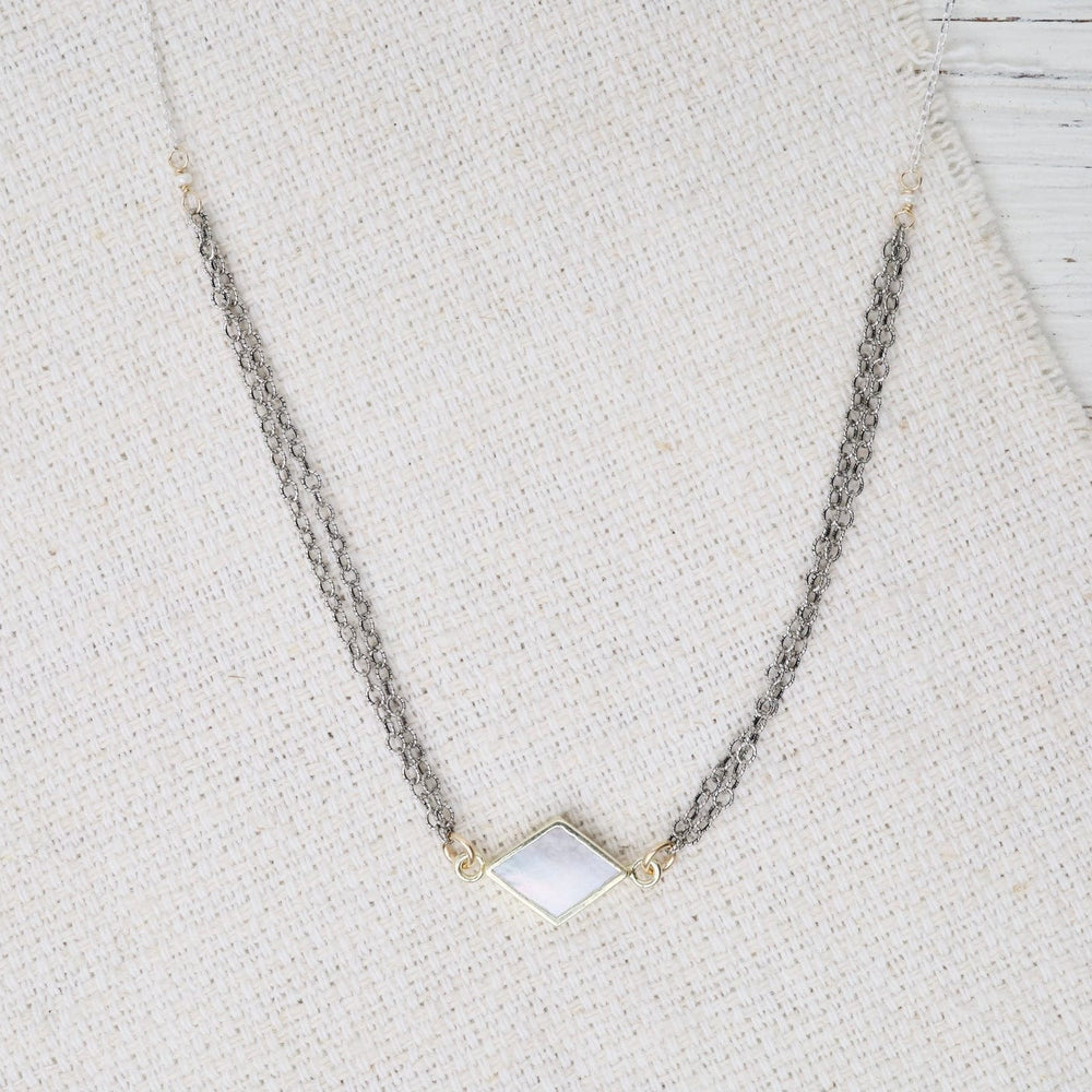 
                  
                    NKL-GF Two Tone Necklace with Diamond Pearl
                  
                