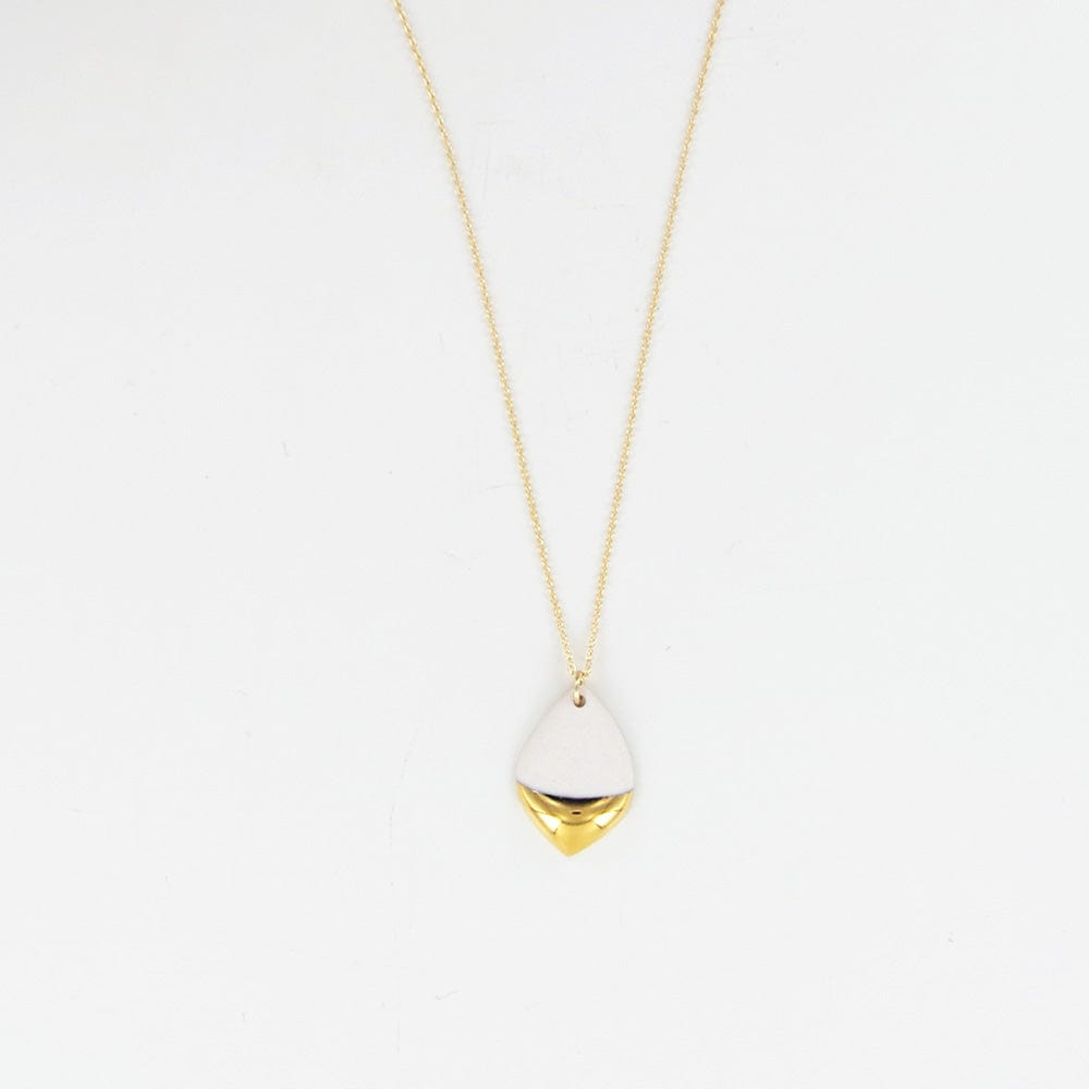 Load image into Gallery viewer, NKL-GF WHITE GOLD DIPPED MARQUISE NECKLACE
