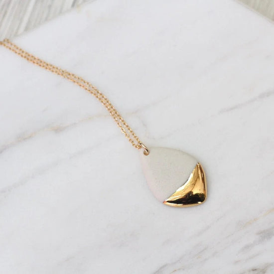 NKL-GF White Gold Dipped Marquise Necklace