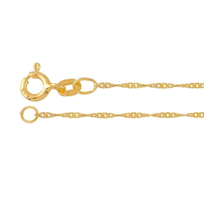 NKL-GF Yellow Gold-Filled 0.9mm Singapore Chain