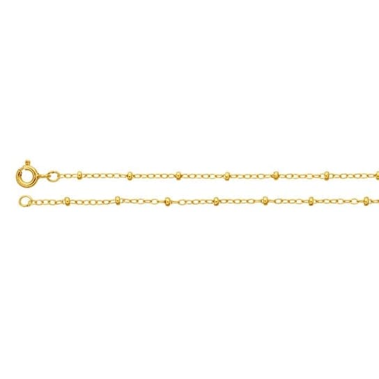 
                  
                    NKL-GF Yellow Gold-Filled 1.2mm Oval Cable Chain with Beads Necklace
                  
                