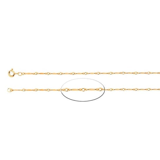 
                  
                    NKL-GF Yellow Gold-Filled 1.4mm Dapped Bar & Link Chain Necklace
                  
                