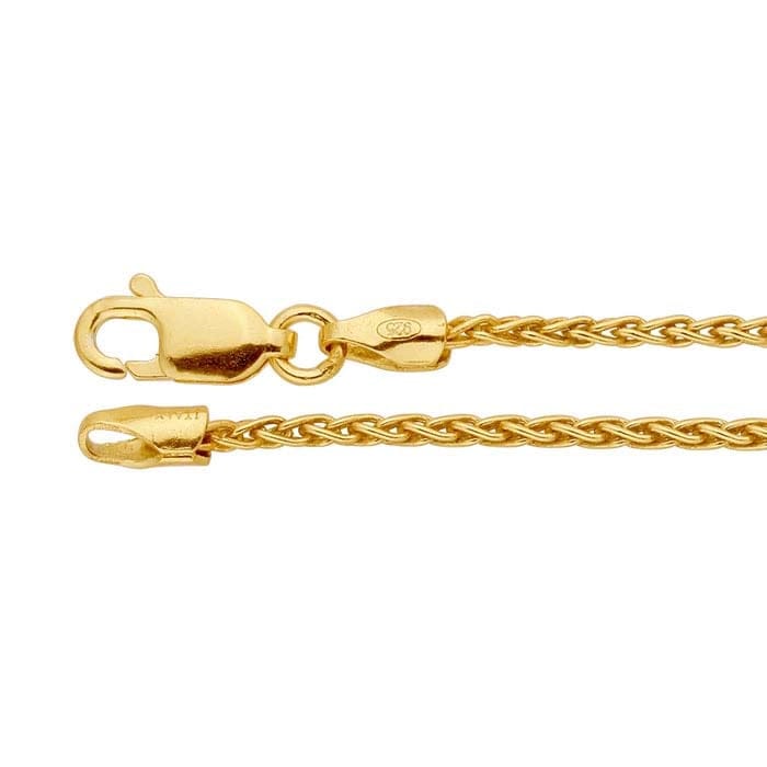 NKL-GF Yellow Gold-Filled 1.5mm Round Wheat Chain Necklace