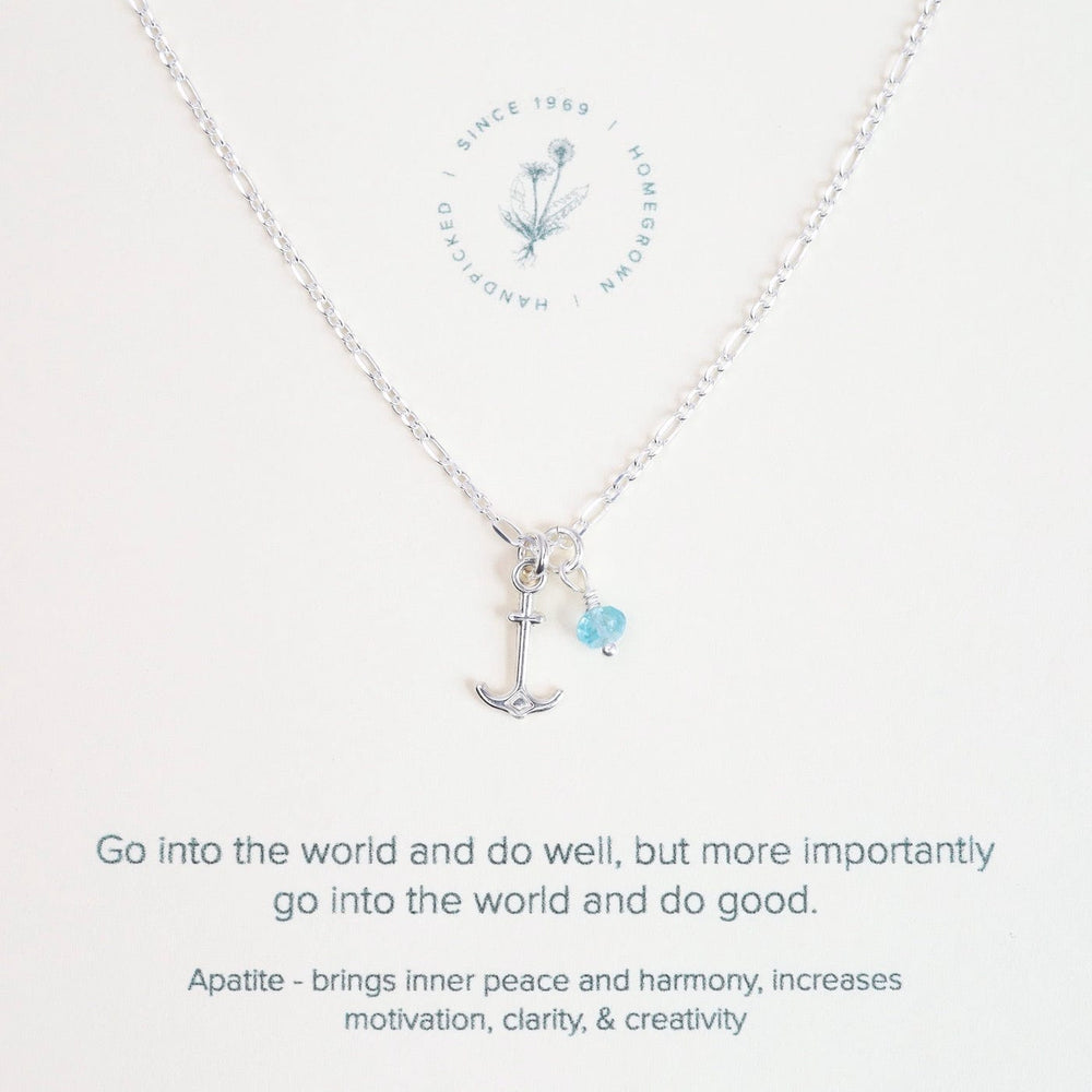 
                      
                        NKL "Go Into The World And Do Good" Charm Necklace with Anchor & Apatite
                      
                    