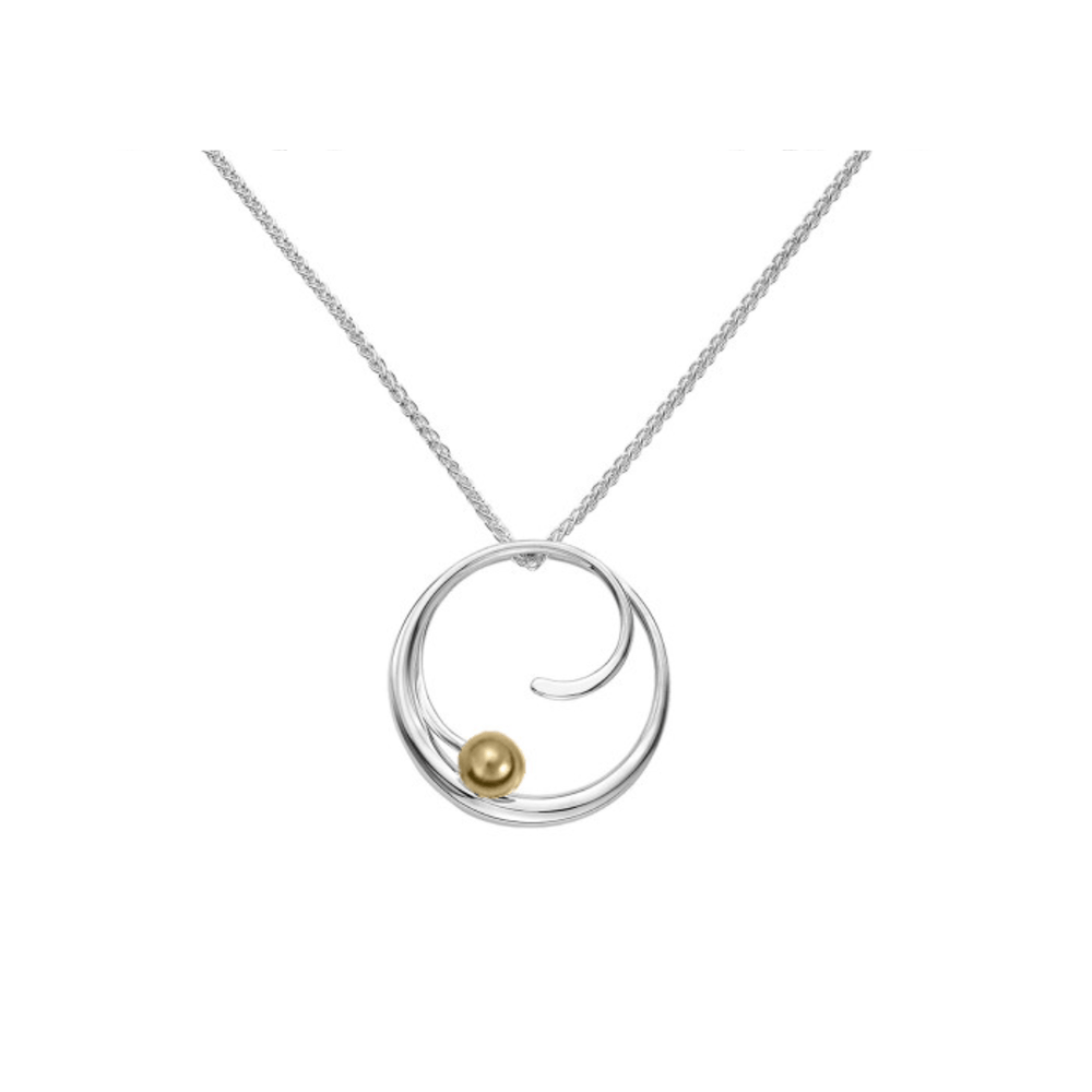 NKL Gold Ball Petite Bindu Pendant Necklace