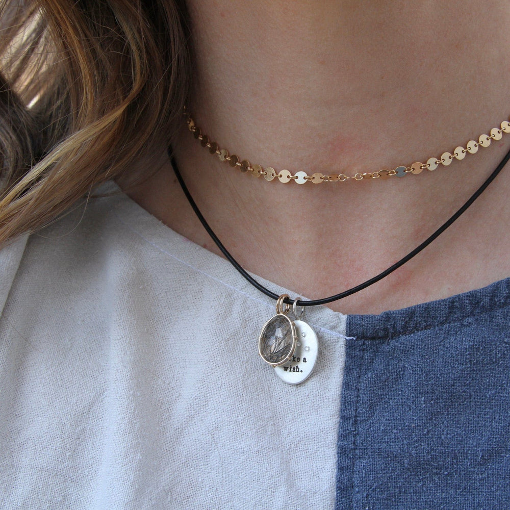 
                      
                        NKL Gold Filled Disc Choker
                      
                    