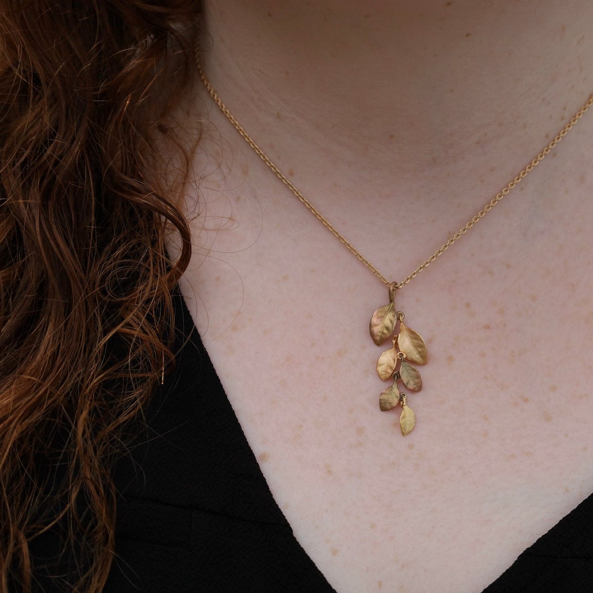NKL Golden Autumn Long Pendant Necklace