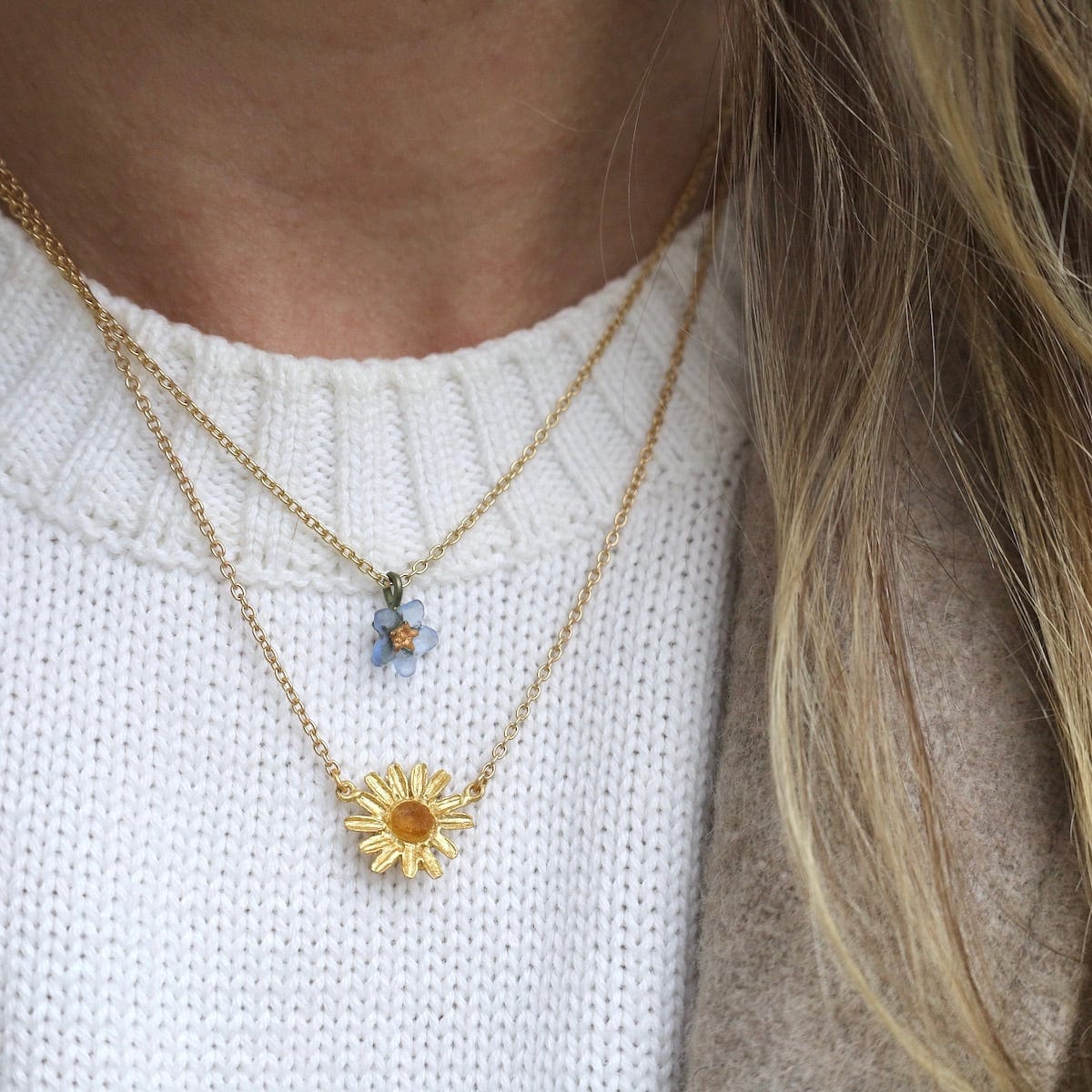 NKL Golden Daisy Single Flower Pendant