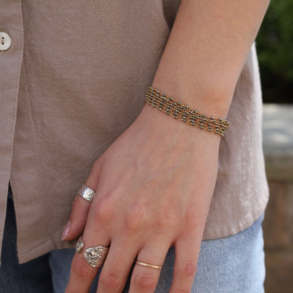 
                      
                        NKL-GPL 38" Wire Knotted Pyrite Necklace
                      
                    