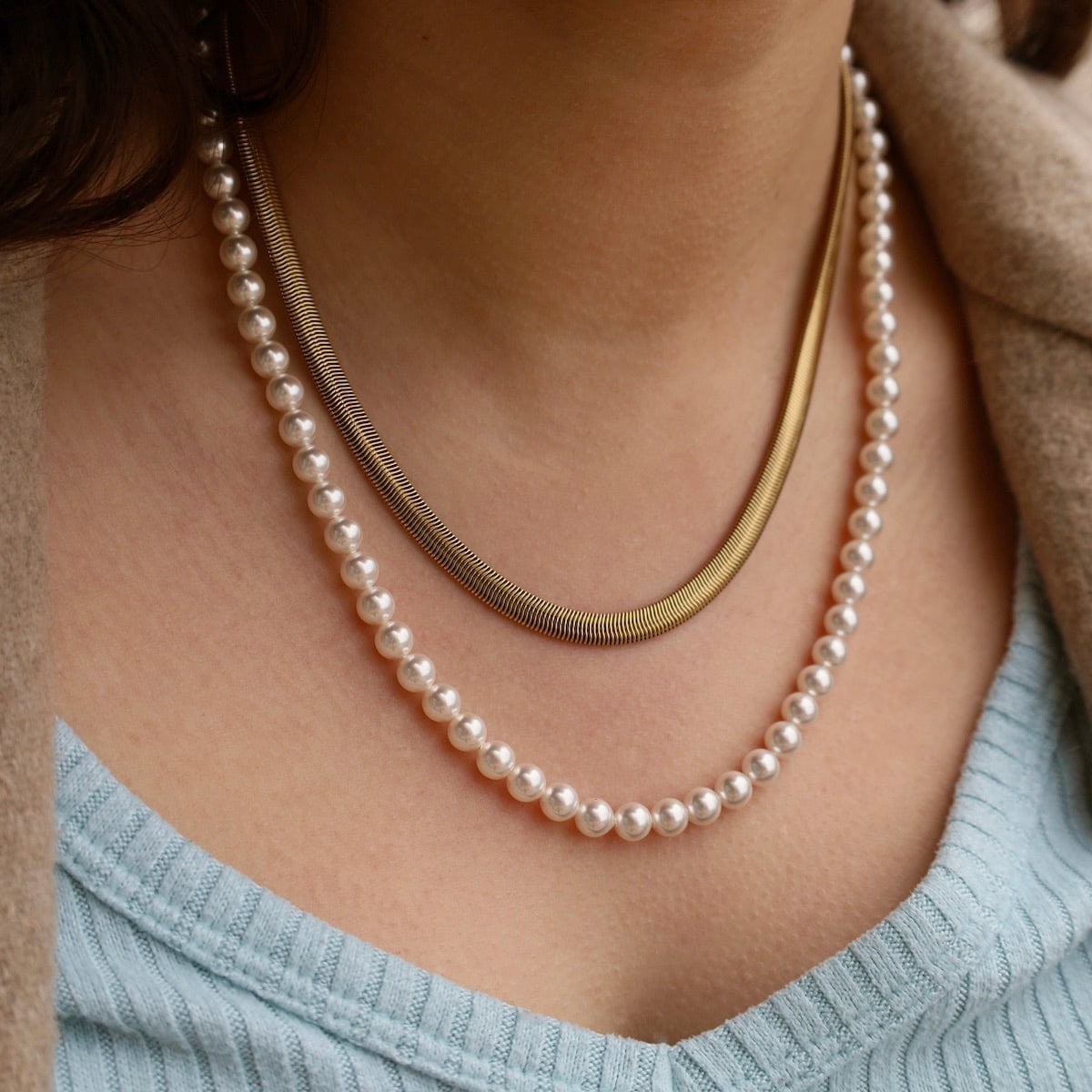 Swarovski Heart store Floating Pearl Necklace