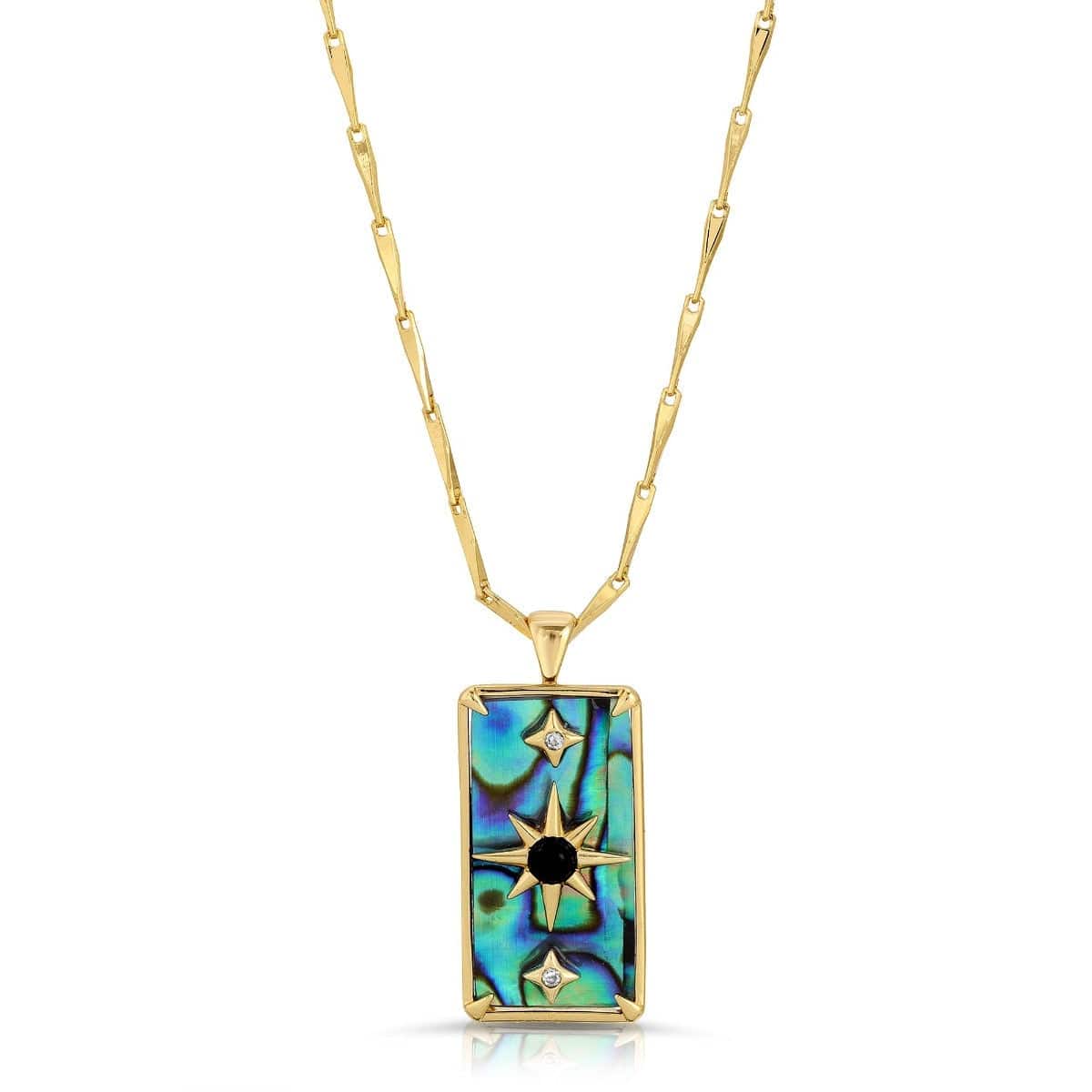 NKL-GPL Abalone Starman Pendant Necklace
