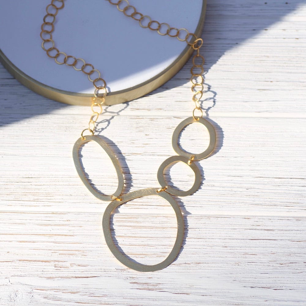 
                  
                    NKL-GPL Abstract Organic Rings Necklace - Gold Plate
                  
                