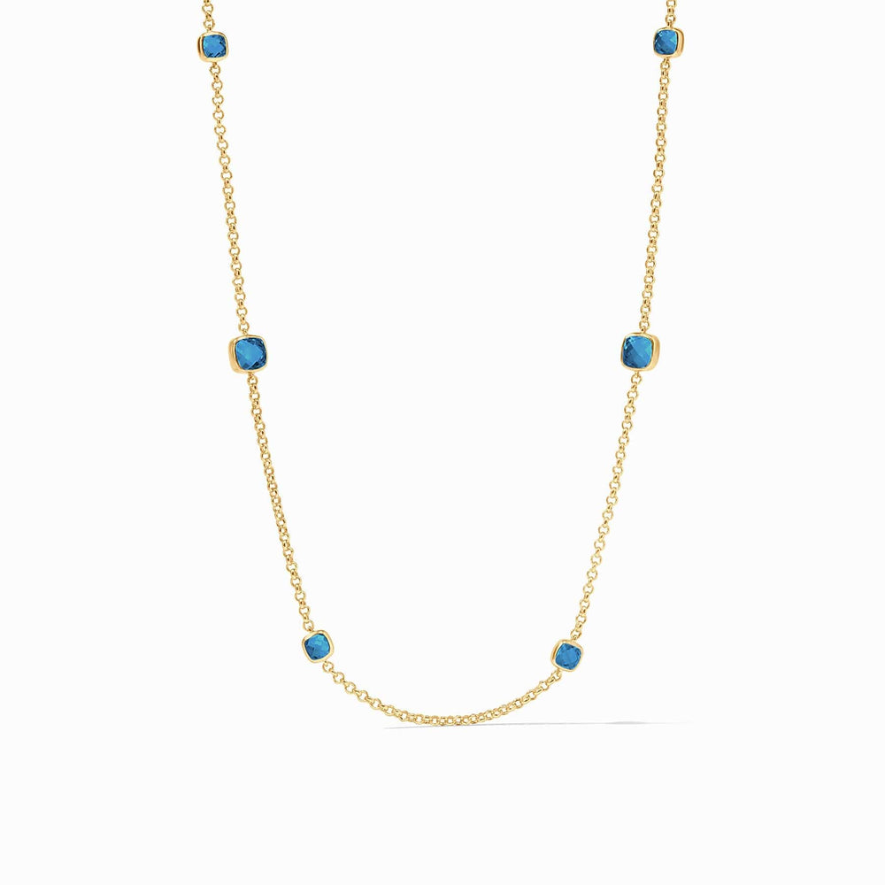 NKL-GPL Aquitaine Station Necklace Capri Blue